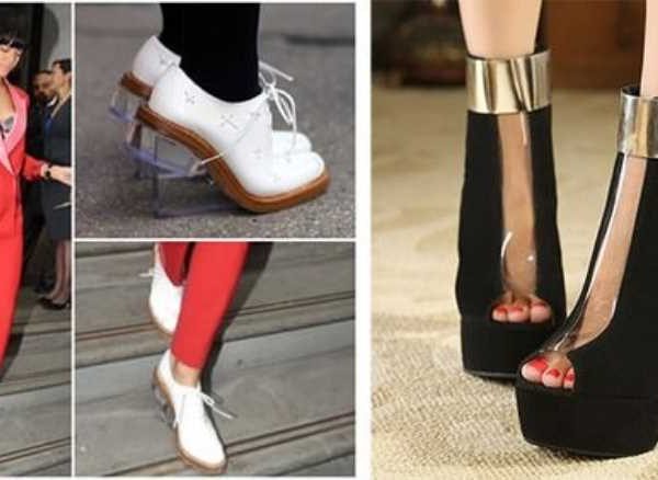 Yeni trend: Şeffaf topuklu ayakkabılar